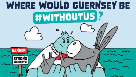 Association of Guernsey Charities A #withoutus campaign poster