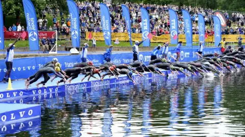 PA Media The triathlon
