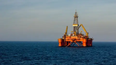 Getty Images Oil rig in the North Sea