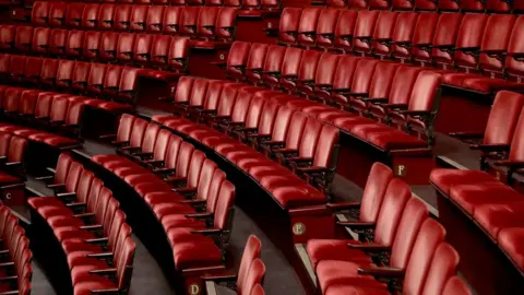 Getty Images Empty seats at the London Coliseum