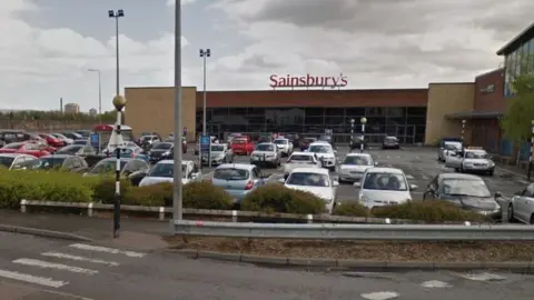 Google Sainsbury's supermarket at the Kennedy Centre in west Belfast
