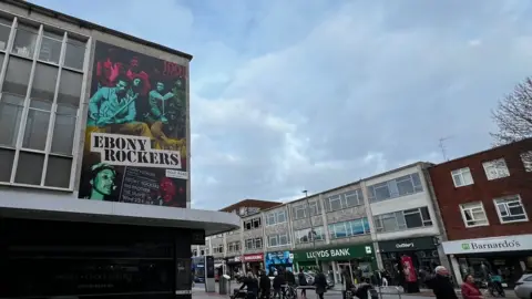 Dan Kerins The Ebony Rockers mural in Southampton