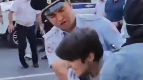 Telegram A protester is arrested in Dagestan