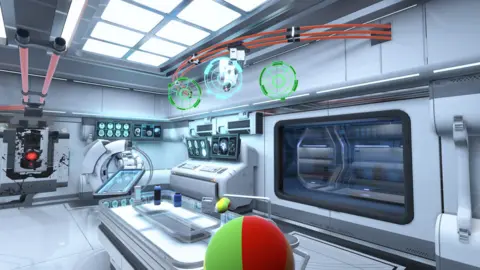 Neurable Screengrab from Neurable game showing futuristic interior