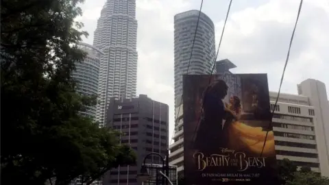 Reuters Beauty and the Beast poster in Kuala Lumpur, Singapore