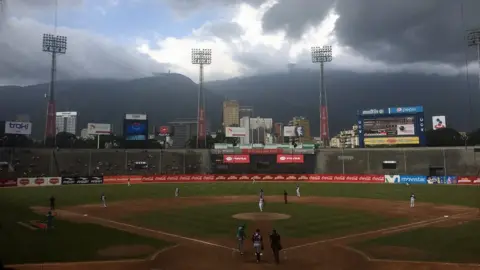 A view of the baseball stadium