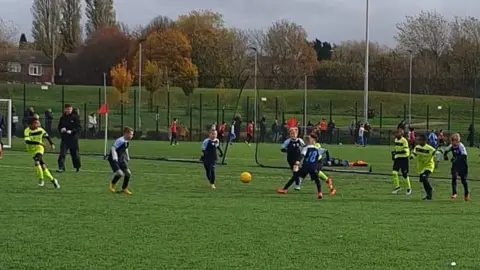 Christine Garrington Youngsters at Tividale AFC playing football
