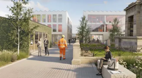 Great Yarmouth Borough Council A digital image showing buildings and street scenes of a planned regeneration of an area of Great Yarmouth