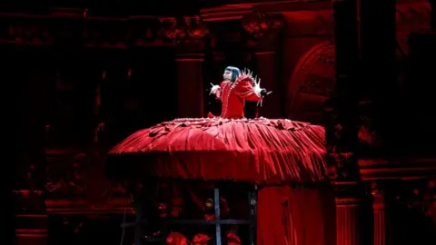 EPA Lady Gaga (C) performs during a free mega concert at Copacabana beach in Rio de Janeiro, Brazil, 03 May 2025.