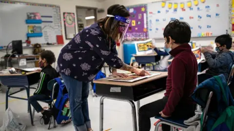 Getty Images A primary school in Stamford, Connecticut, in September 2020 