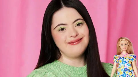 Reuters British model Ellie Goldstein poses with Barbie's first doll with Down's syndrome