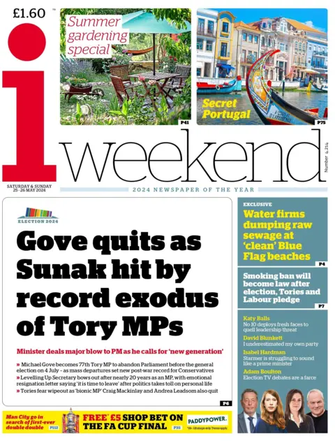 i newspaper@ Gove quits as Sunak hit by record exodus of Tory MPs