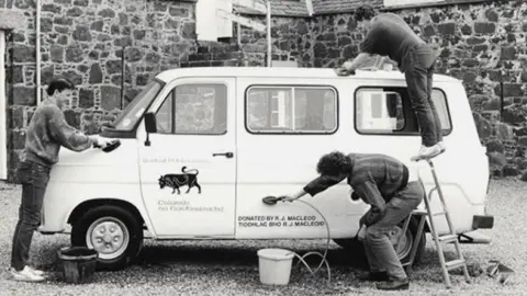 Sabhal Mòr Ostaig Sabhal Mòr Ostaig students washing a mini bus
