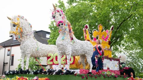 A float at the Spalding Flower Parade 2023
