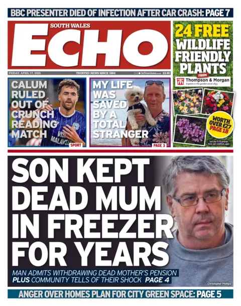 South Wales Echo South Wales Echo front page
