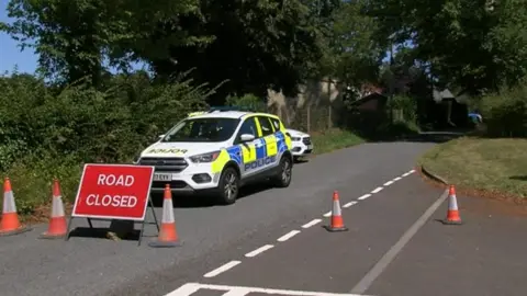 Police cordon in MacCallum Road