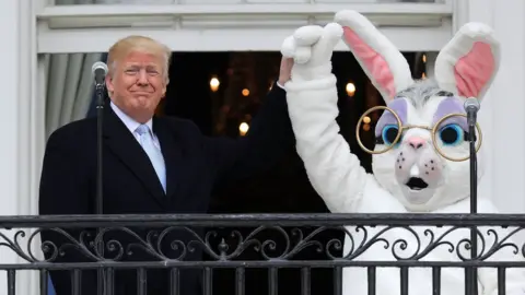 Getty Images Donald Trump and the Easter Bunny