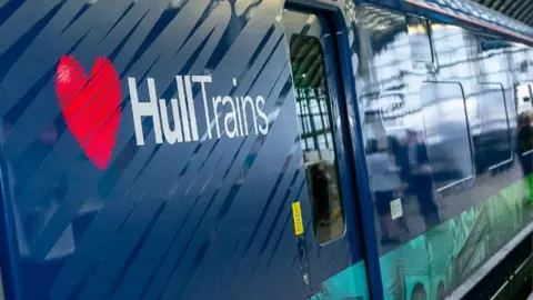 Hull Trains A stationary train