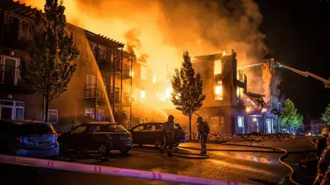 Cheshire Fire and Rescue Service Scene of the fire