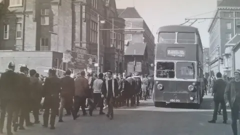 CSWTS Trolley bus on Westgate Street, Cardiff