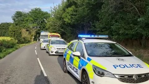 Alan Spurgens Police attend the site