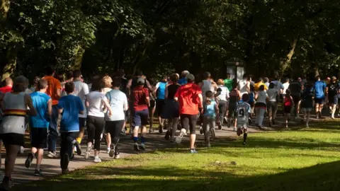 PA Media A 5km Parkrun in Leeds