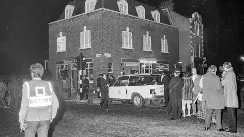 Police and paramedics at the scene at Woolwich