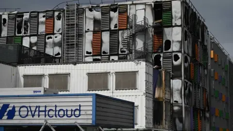 Getty Images OVH data centre in Strasbourg after fire