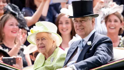 Prince Andrew and the Queen