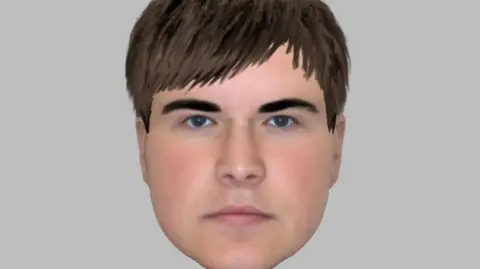 The e-image showing a man with short brown hair