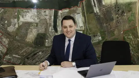 Tees Valley Combined Authority Ben Houchen signing land transfer deal