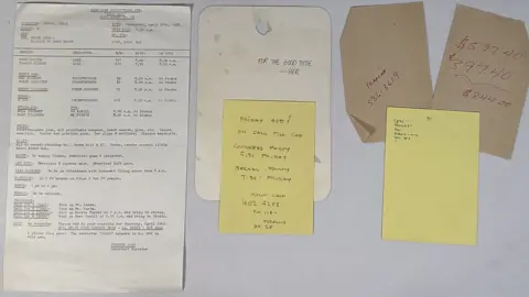 Excalibur Auctions Some of Harrison's Ford's documents including handwritten notes