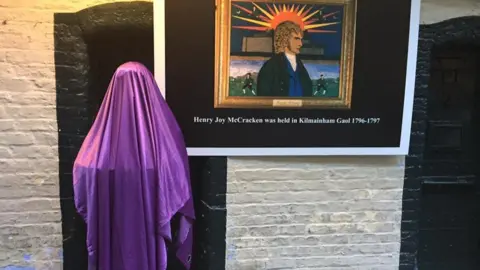 Courtesy of Michael O'Flanagan bust with cover over