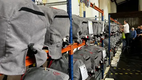 Matt Marvel/BBC Beer festival set-up