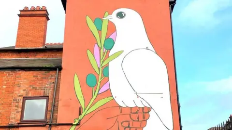 Shrewsbury Ark Artwork on the side of Shrewsbury Ark 