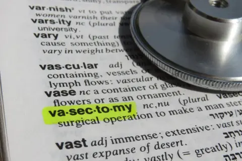 Getty Images Definition of vasectomy in a dictionary