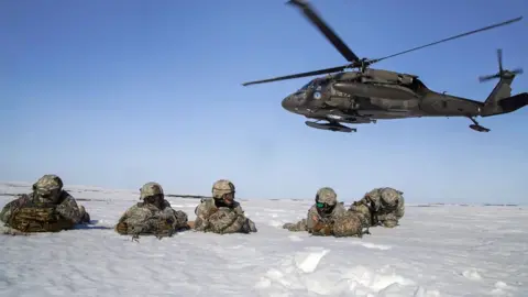 Getty Images US paratroopers training near Deadhorse, Alaska, in 2014