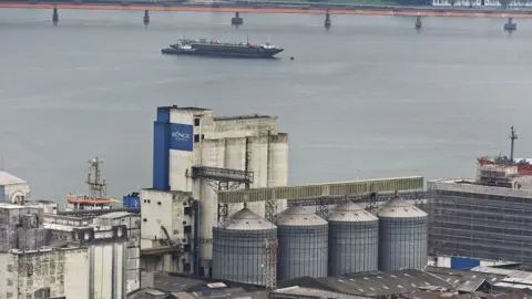 Getty Images A view of the port of Santos