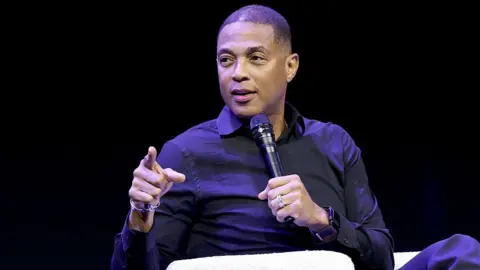 Getty Images Don Lemon speaks on stage during a panel discussion in New York City in October