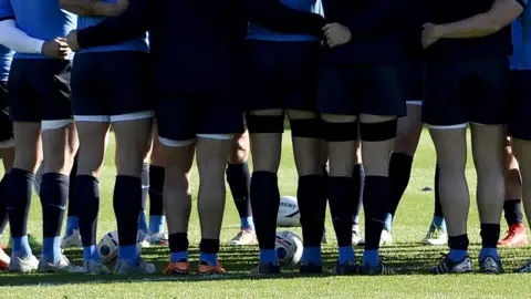 Getty Images Rugby huddle