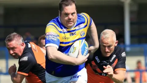 Blind Veterans UK Simon Brown playing rugby