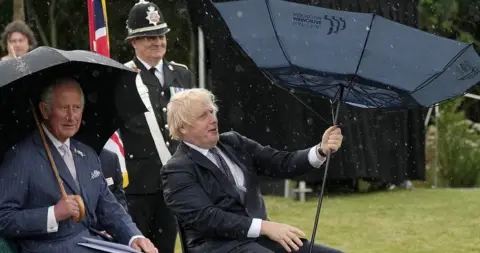 Christopher Furlong Prince Charles and Boris Johnson at the dedication of The National UK Police Memorial