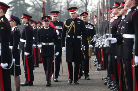 Getty Images Duke of Cambridge inspects cadets in December last year