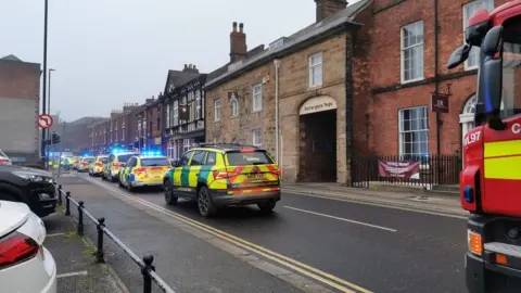 Liz Roberts Emergency services at Saltergate in Chesterfield, Derbyshire