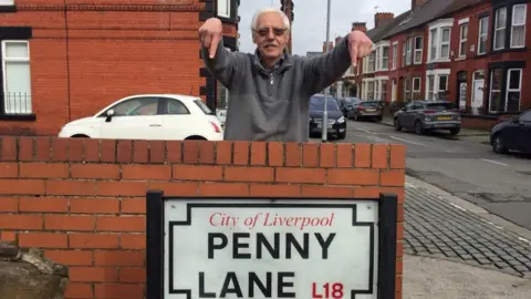 Councillor Richard Kemp in Penny Lane