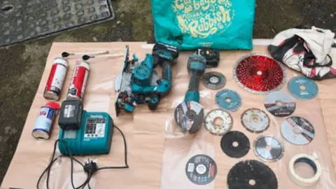 Gloucestershire Police Angle grinder tools used to carry out theft