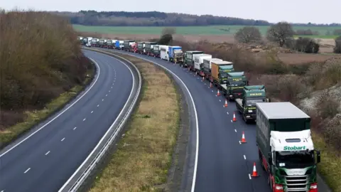 Reuters Lorries in Kent