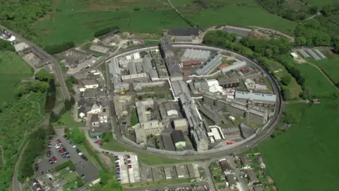 BBC Dartmoor Prison seen from the air
