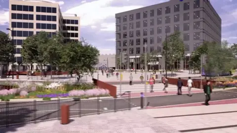 Swindon Borough Council A view from the former underpass