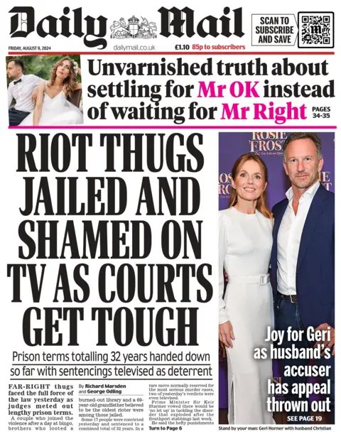 Daily Mail: Riot thugs jailed and shamed on TV as courts get tough